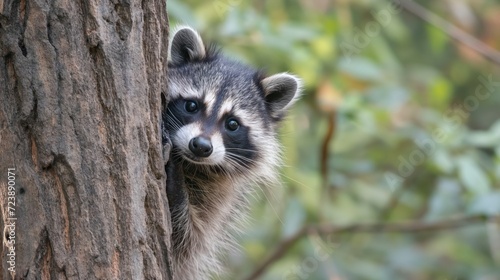 Peekaboo Raccoon