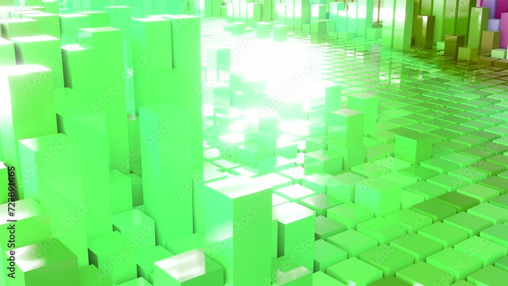 Geometrie - grüne Quader - Skyline - Architektur, Perspektive, Flächen, Formen, Winkel, Körper, Symmetrie, Rendering Geometrie - grüne Quader - Skyline - Architektur, Perspektive, Flächen, Formen, Winkel, Körper, Symmetrie, Rendering