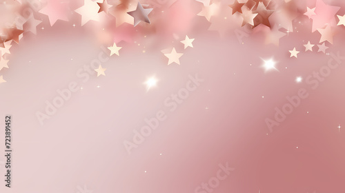 Flat lay composition for festive background with festive decorations and stars