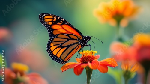 Monarch Butterfly on Orange Flower © Saltanat
