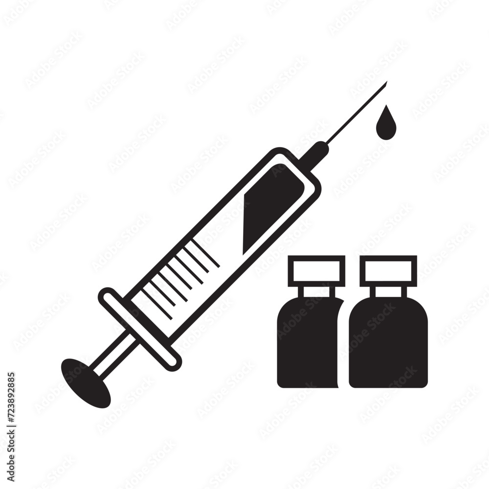 Fototapeta premium injection medicine icon