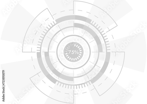 gray background. Abstract technological background with various technological elements. Structure pattern technology backdrop. Vector illustration.