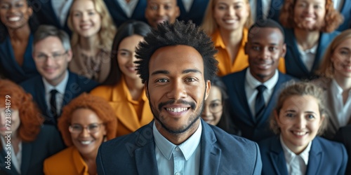 Highlighting A Culturally Diverse Workforce And Global Reach For Hr Or Recruitment Purposes In A Professional Setting. Сoncept Cultural Diversity In The Workplace, Global Workforce photo