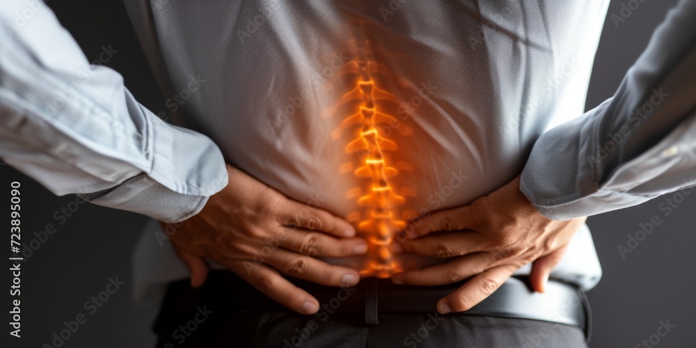 Visual Representation Of Lower Back Strain Leading To Discomfort ...