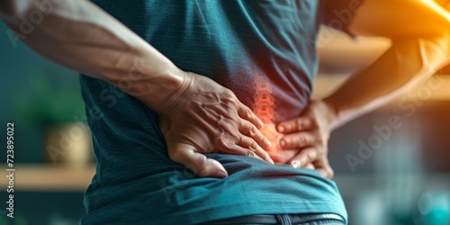 In-Depth Look At The Effects Of Sciatic Nerve Inflammation On Lower Back Pain. Сoncept Sciatic Nerve Inflammation, Lower Back Pain, Causes And Symptoms, Diagnosis And Treatment Options photo