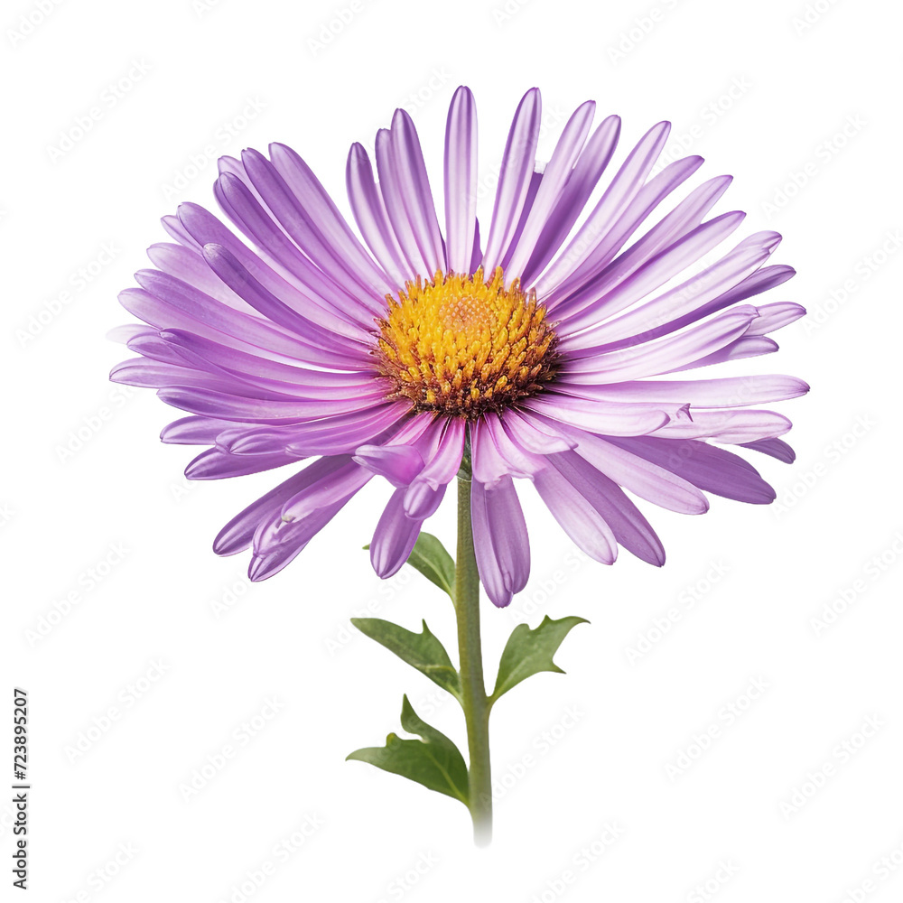 Fototapeta premium Aster flower isolated on transparent background