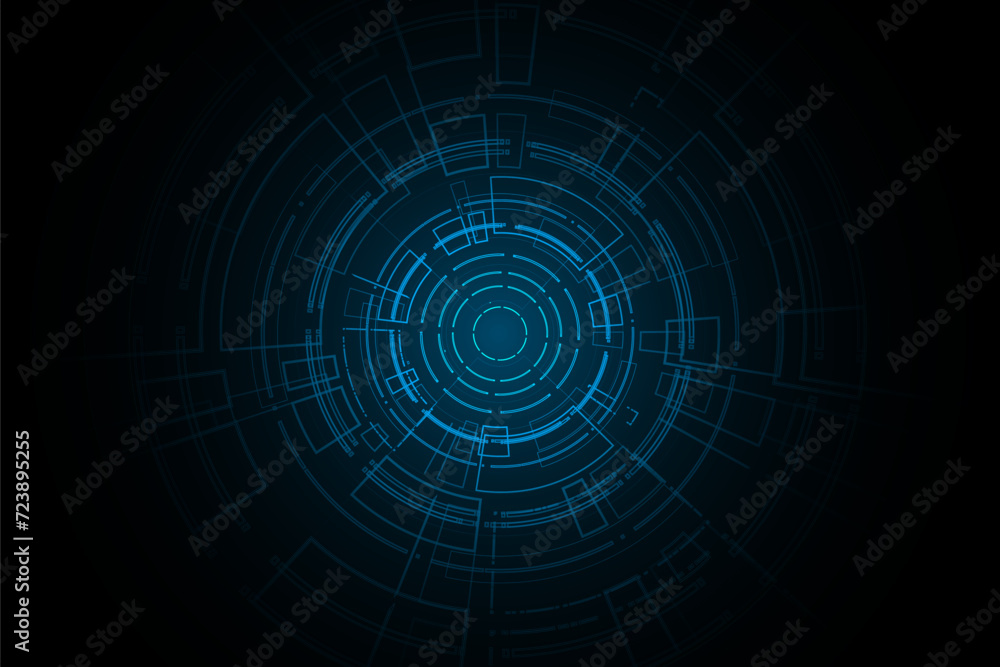 Sci fi futuristic user interface, HUD, Technology abstract background , Vector illustration.