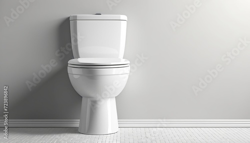 Realistic of a White Toilet Bowl photo