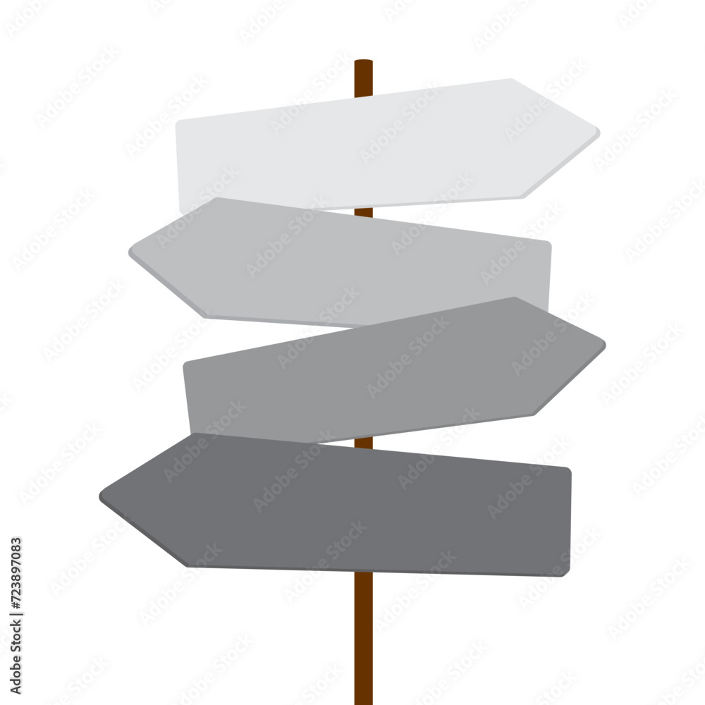 blank signpost isolated on white vector illustration blank signpost isolated on white vector illustration