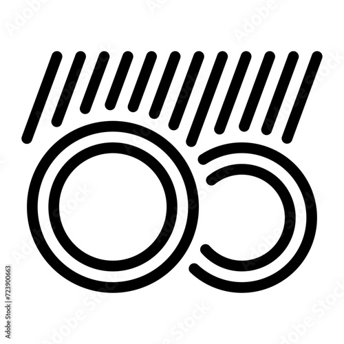 dishwasher safe line icon