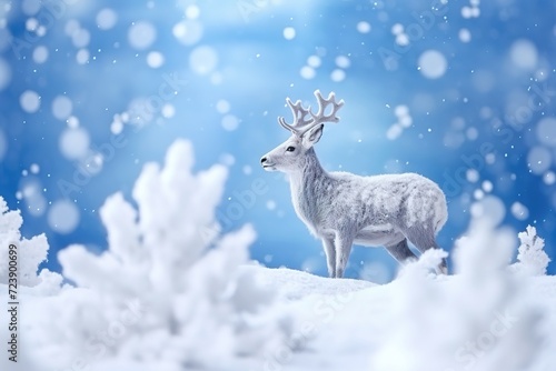 Christmas background decorative deer. © Alex