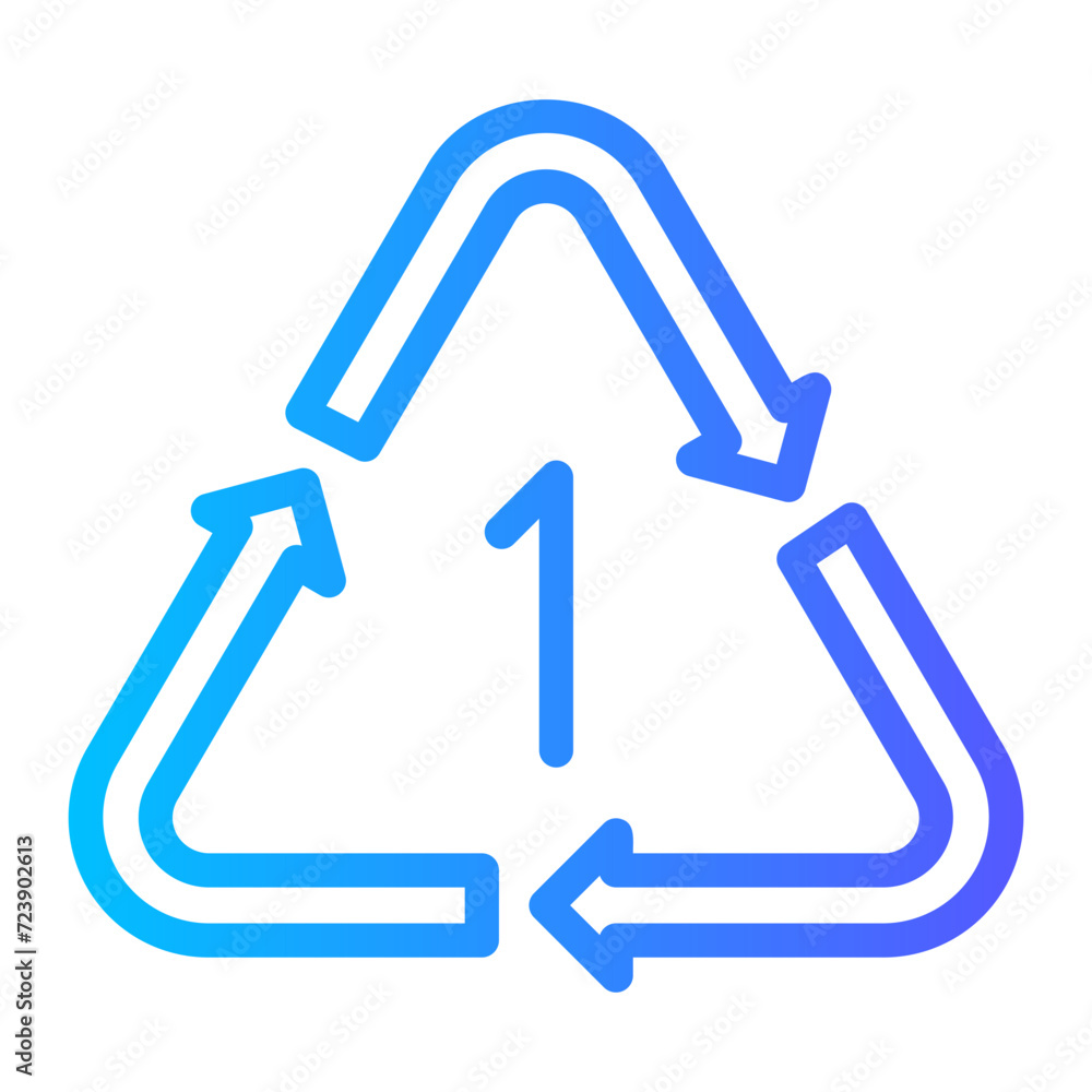 polyethylene terepthalate gradient icon polyethylene terepthalate gradient icon