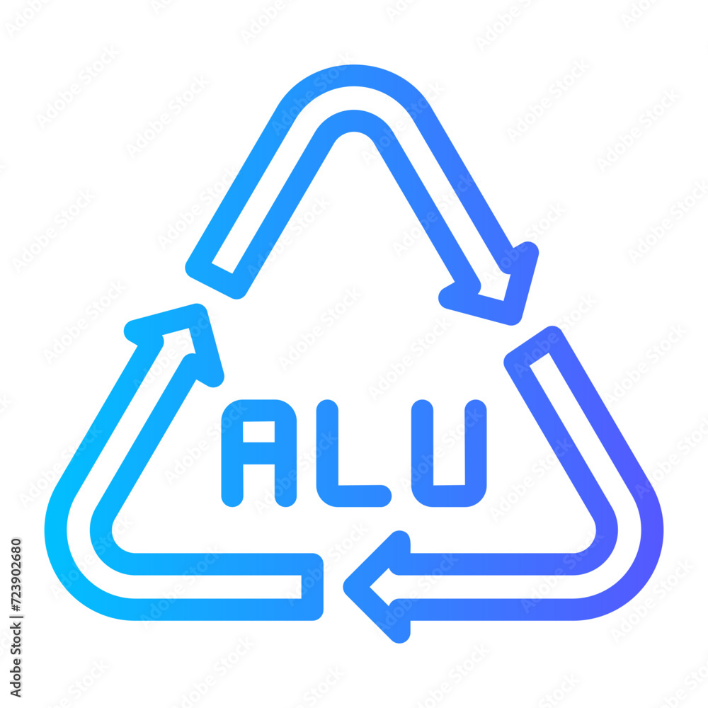 aluminium gradient icon