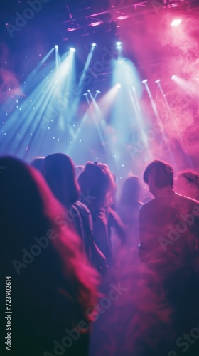 Wallpaper Mural in a student nightclub, boys and girls, dancing Torontodigital.ca