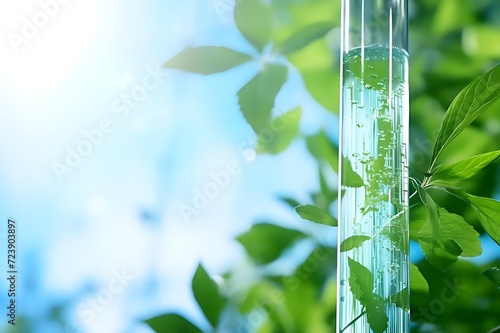 plants in a test tube,