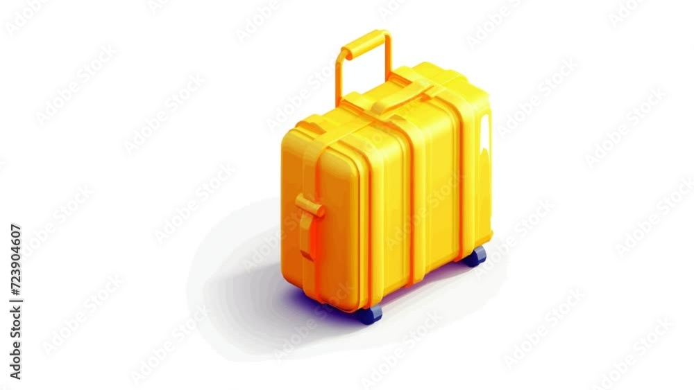Suitcase Icon of nice animated for your isometric videos easy to use with Transparent Background Suitcase Icon of nice animated for your isometric videos easy to use with Transparent Background