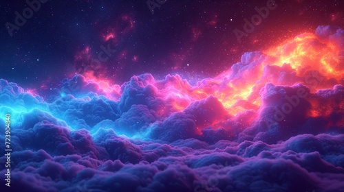 Background in the form of a cosmic nebula