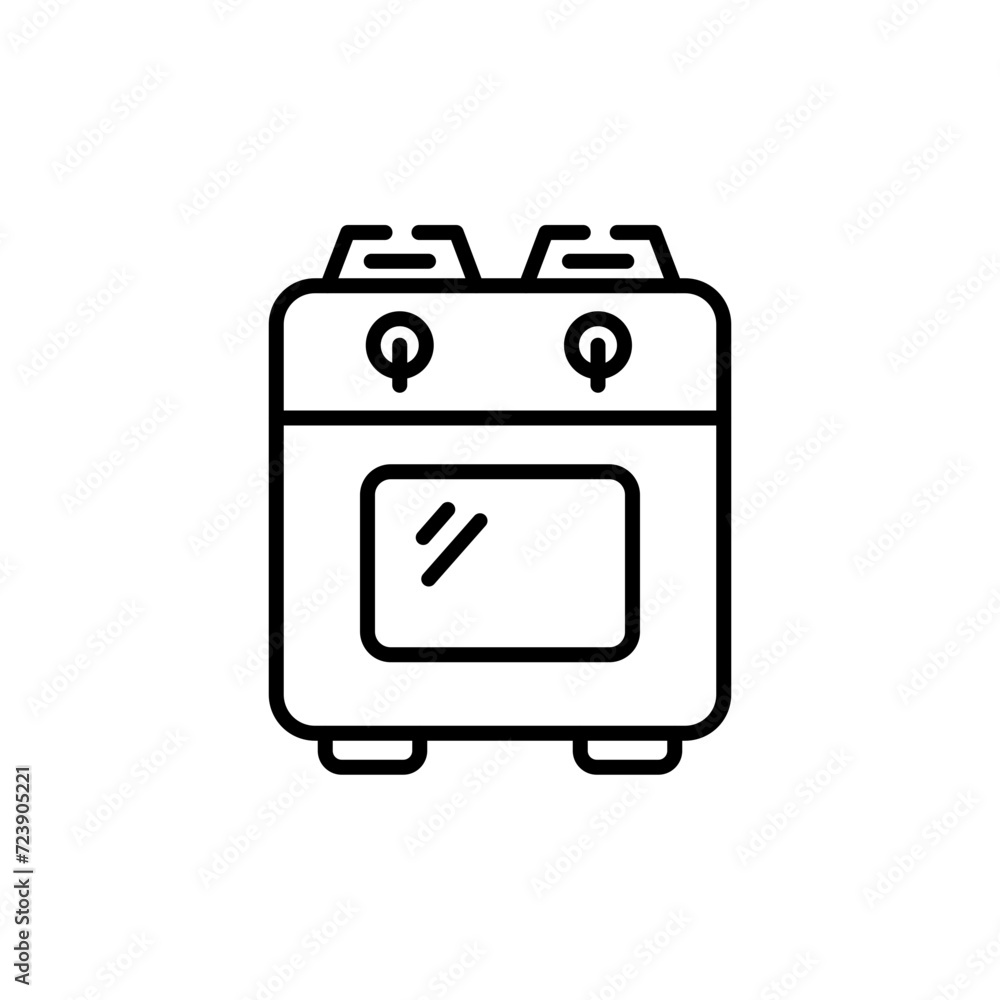 Kitchen stove outline icons, minimalist vector illustration ,simple transparent graphic element .Isolated on white background Kitchen stove outline icons, minimalist vector illustration ,simple transparent graphic element .Isolated on white background