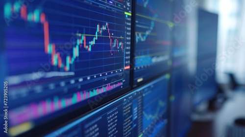 Detailed view of a financial analyst's computer screen showing trends in central bank reserve holdings