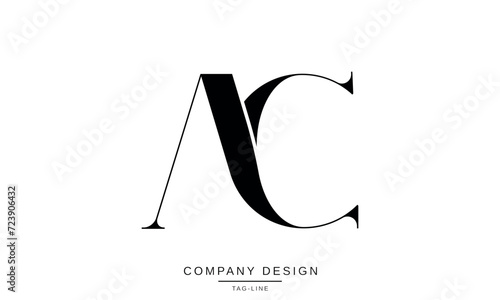 AC, CA, Abstract Letters Logo Monogram