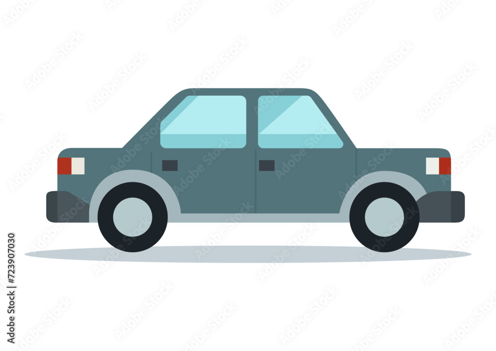 Car isolated on the white background. Ready to apply to your design. Vector illustration.	