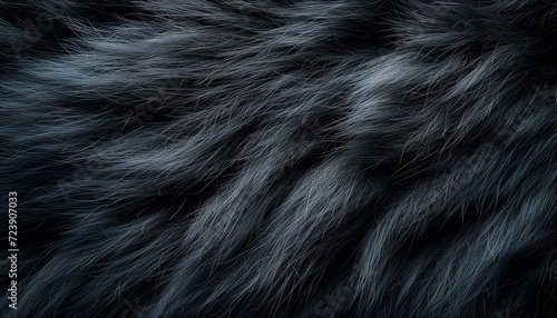 Sleek Black Panther Fur Texture Close-Up © John