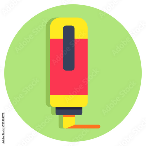 Premium design icon of highlighter