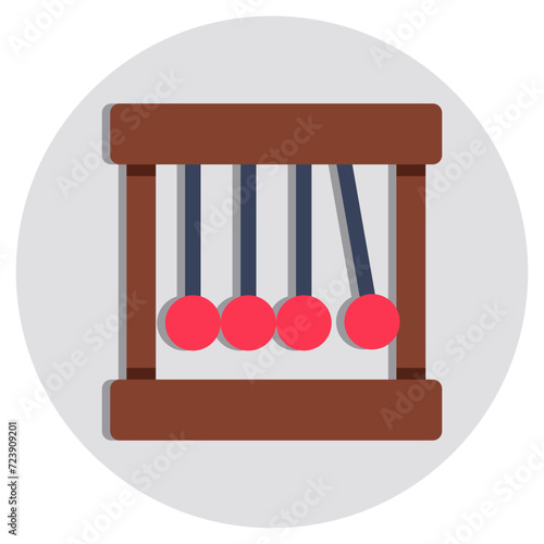An editable design icon of Newton's cradle 