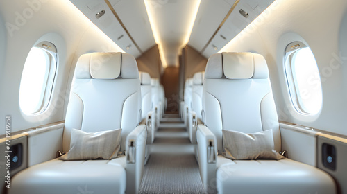 interior of a passenger plane, generative ai