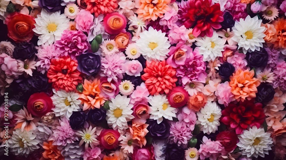 Seamless flower background, colorful flower background Seamless flower background, colorful flower background