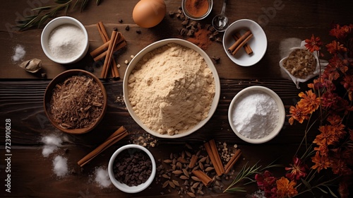 Herbs and spices baking kitchen