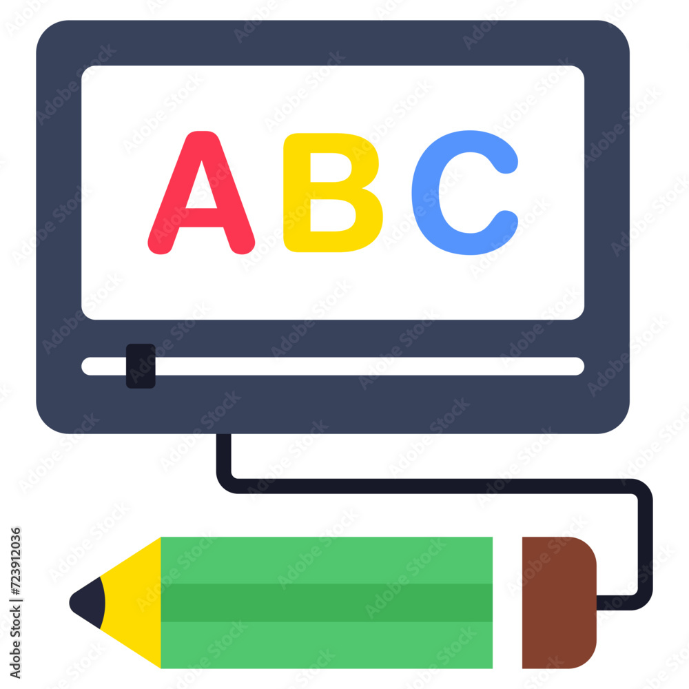 A creative design icon of abc learning