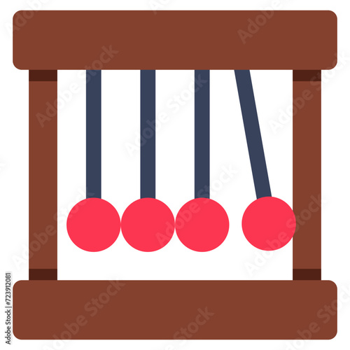An editable design icon of Newton's cradle 