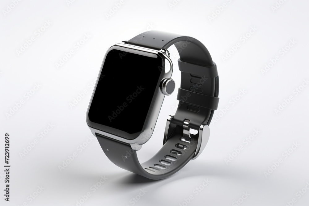 smart watch is light black sparse on a white background smart watch is light black sparse on a white background