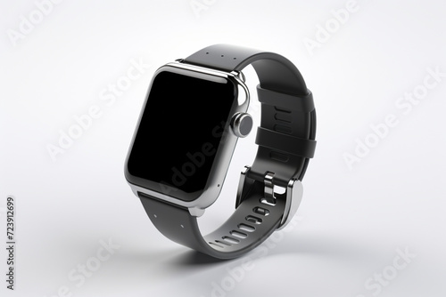 smart watch is light black sparse on a white background 