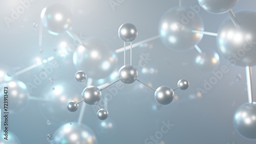 acetic acid molecular structure, 3d model molecule, ethanoic acid, structural chemical formula view from a microscope photo