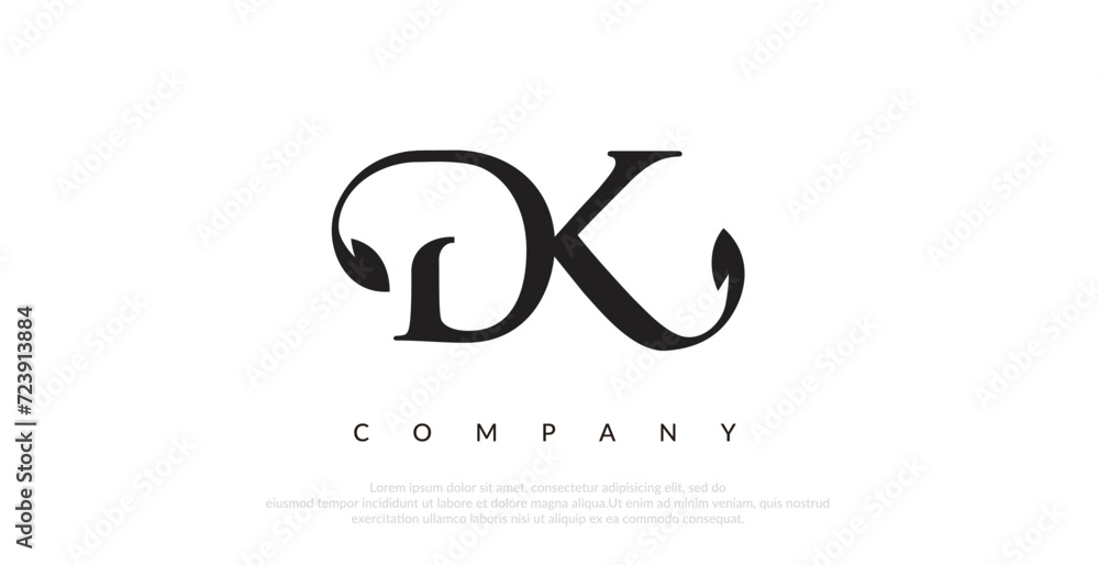 Initial DK Logo Design Vector Initial DK Logo Design Vector