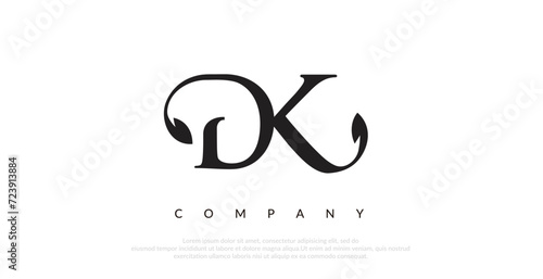 Initial DK Logo Design Vector 