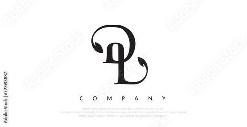 Initial DL Logo Design Vector 