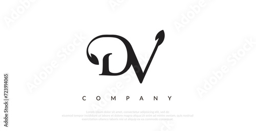 Initial DV Logo Design Vector  photo