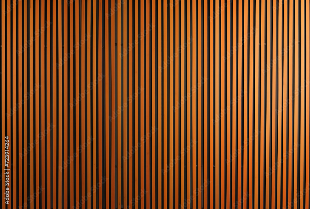 Wooden panel background with vertical stripes.Modern pvc wood wall panel. - obrazy, fototapety, plakaty 