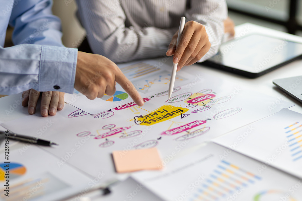 Brainstorming meeting for strategy analysis and business planning. Brainstorming meeting for strategy analysis and business planning.