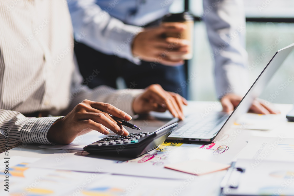 Meeting to discuss financial analysis and business budget management planning. Finance and accounting. Meeting to discuss financial analysis and business budget management planning. Finance and accounting.