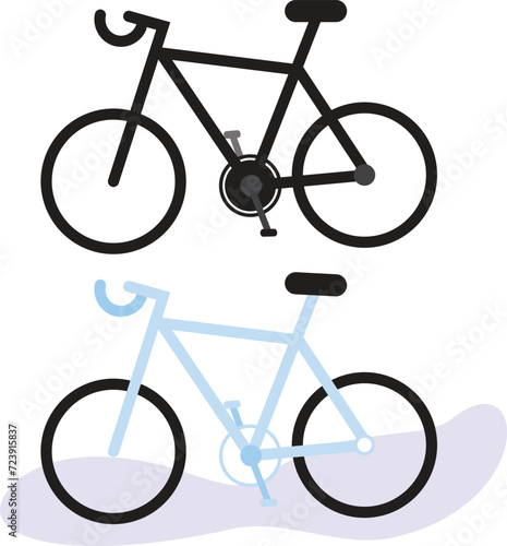 bicycle icon flat vector illustration art design