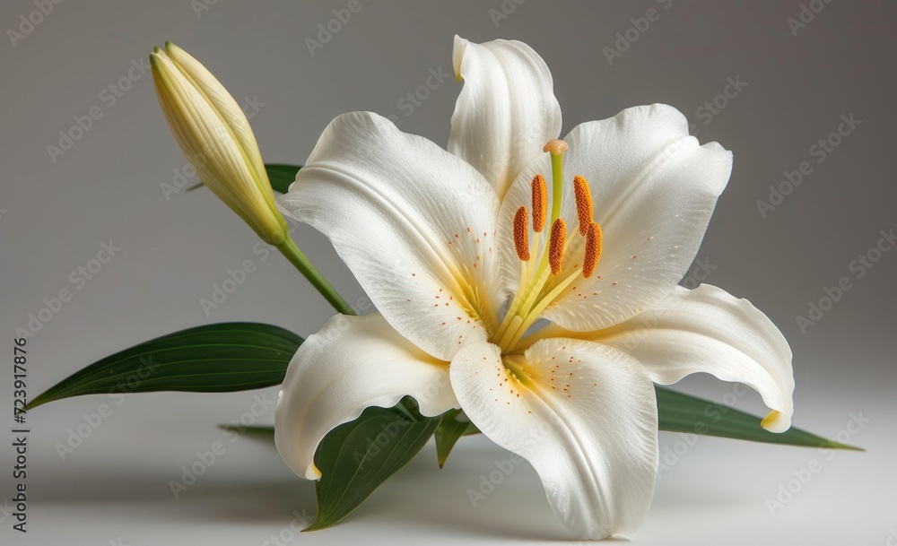 Fototapeta premium white lily isolated on white