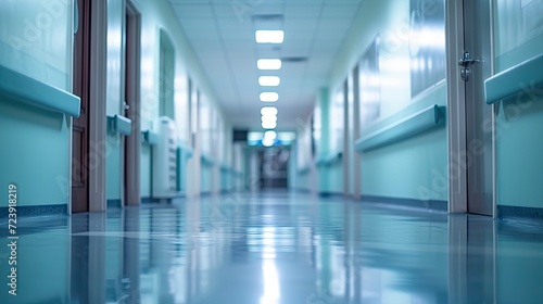 blur image background of corridor in hospital 