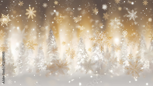 Snowflake background, snowflake border, winter holiday background, soft colors and dreamy atmosphere