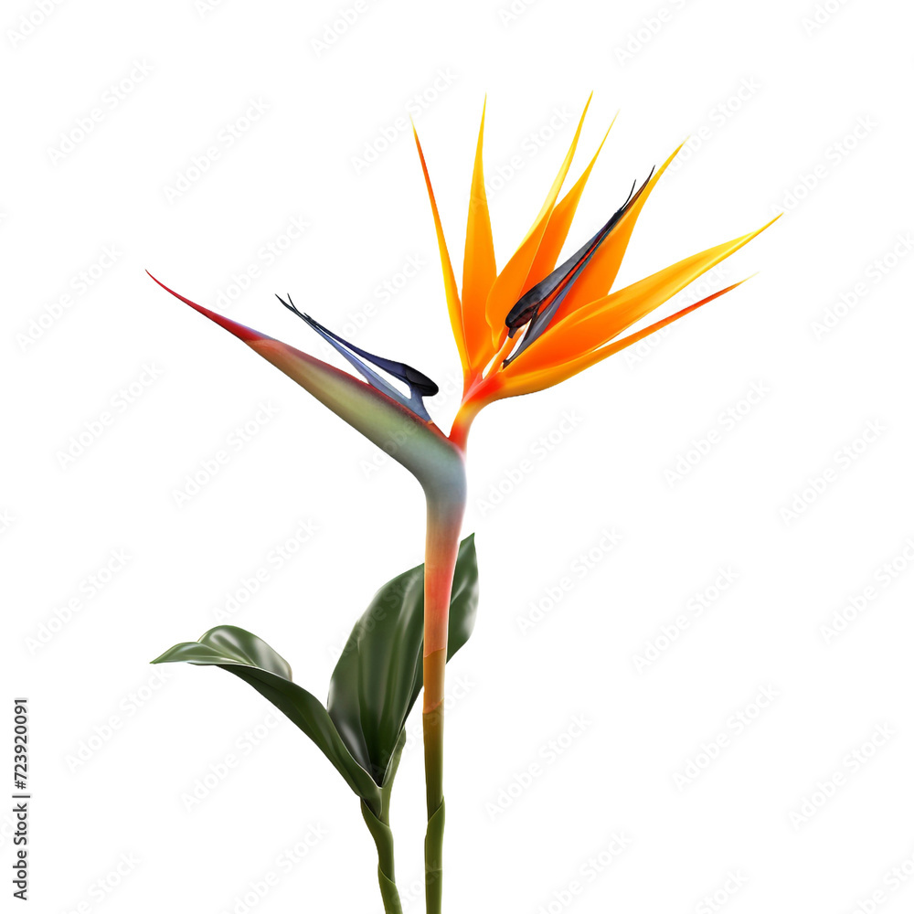 Obraz premium Bird of Paradise flower isolated on transparent background