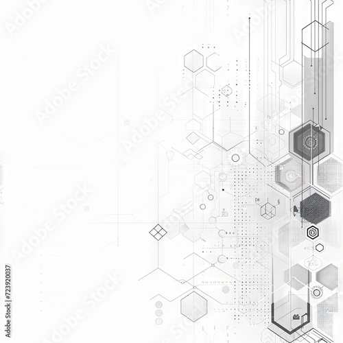 Grey white Abstract technology background, business graphic 