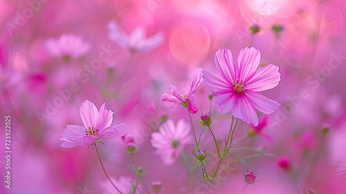 Nahaufnahme von Bunten Blumen auf einer Sommerwiese